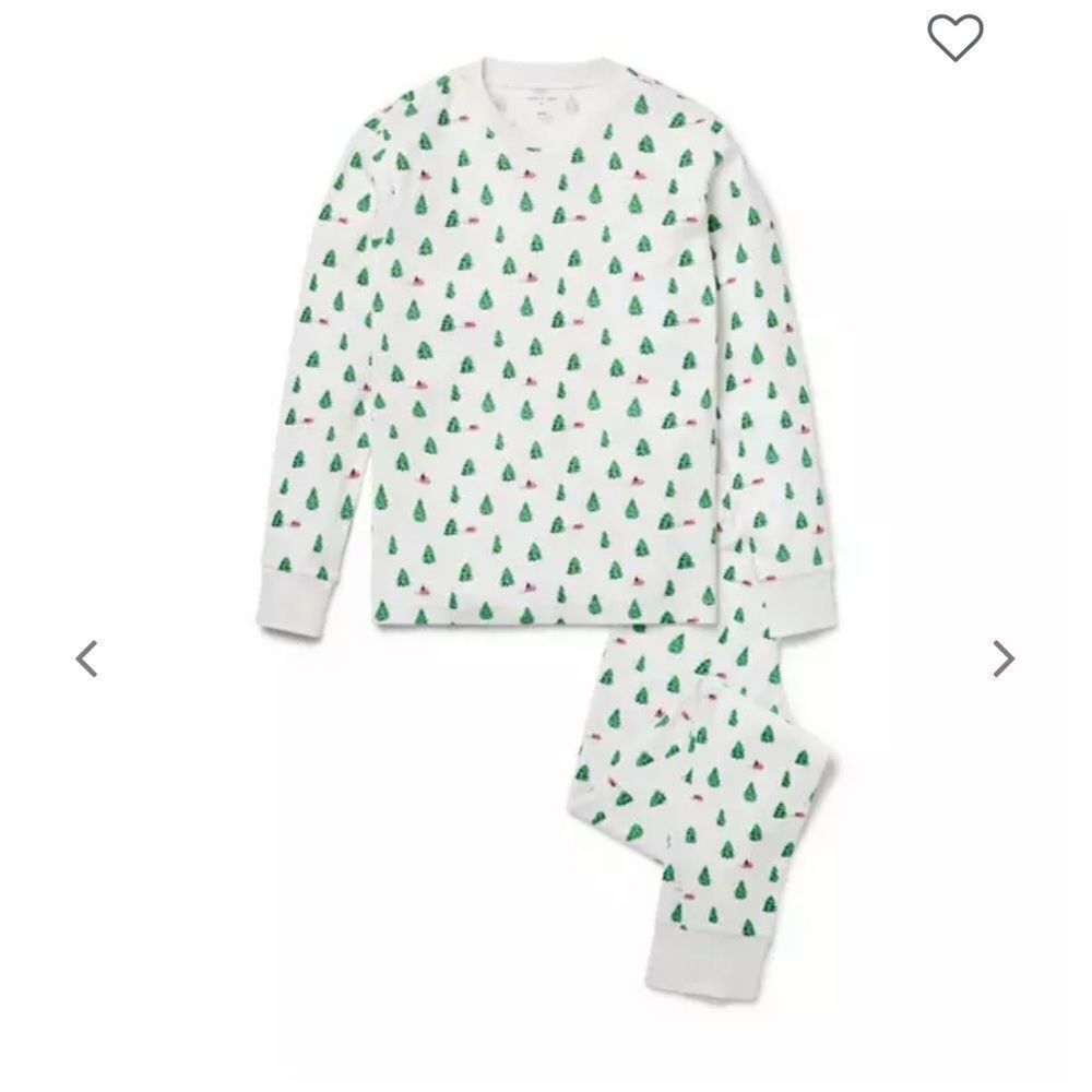 - 🔥 Janie and Jack  Holiday Tree  unisex Sz 3 New Pajama Set